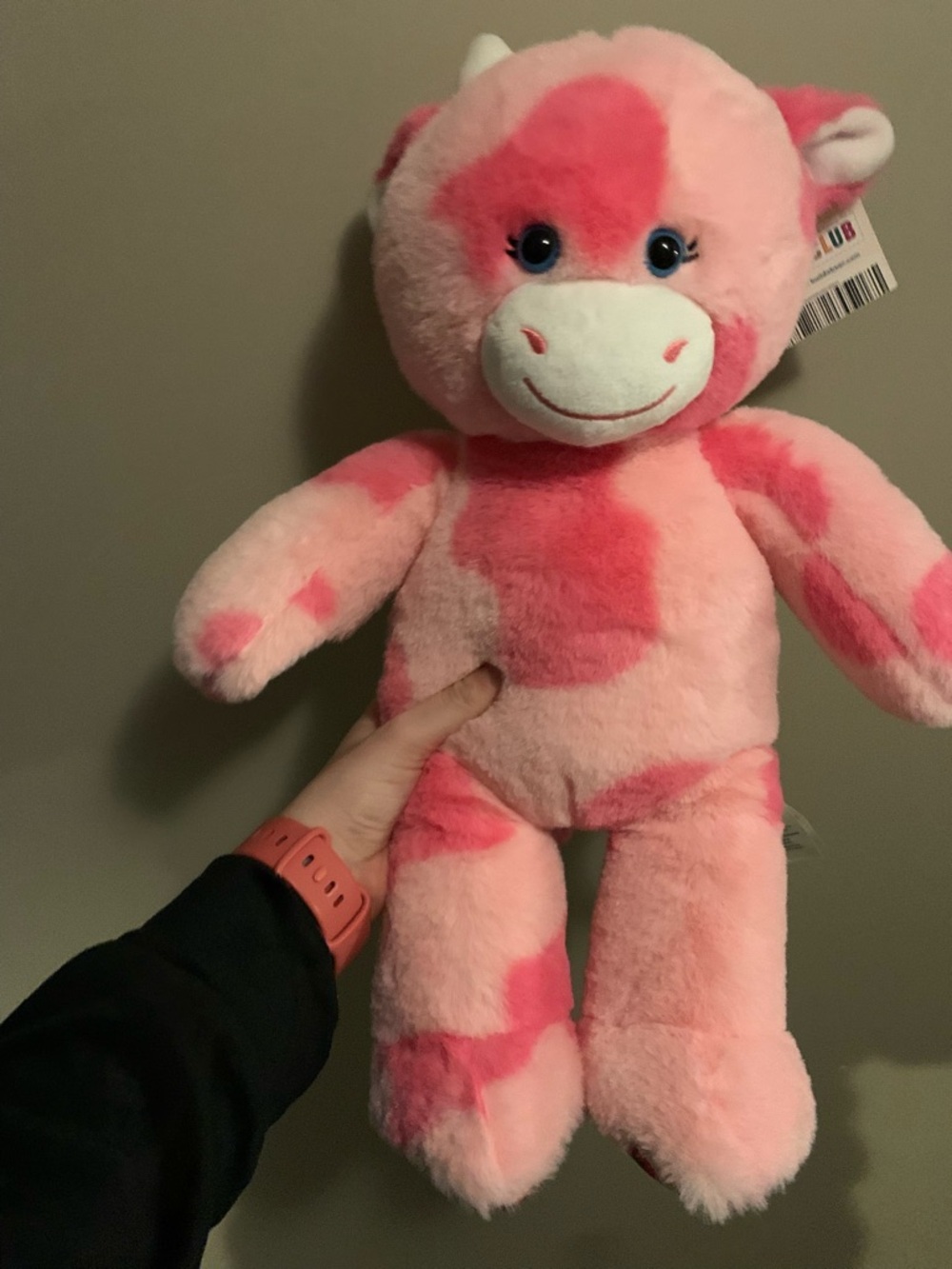 Build-A-Bear Pink Patchwork Cow Plush
